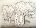 In the Park        21½" x 16½"
