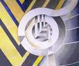 Yellow, White and Blue               24" x 20"